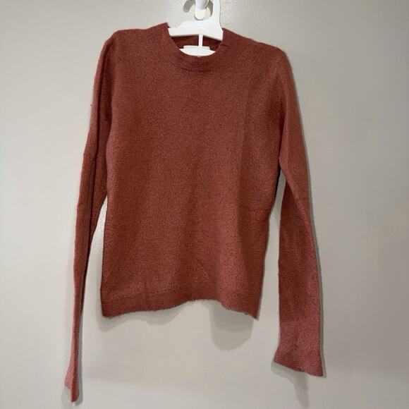 Vince 100% Cashmere Pullover Sweater rust Timeless soft warm fuzzy thick Sz-S - Picture 9 of 9